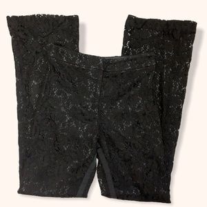 Karen Millen Lace Overlay Ribbon Tuxedo Trousers